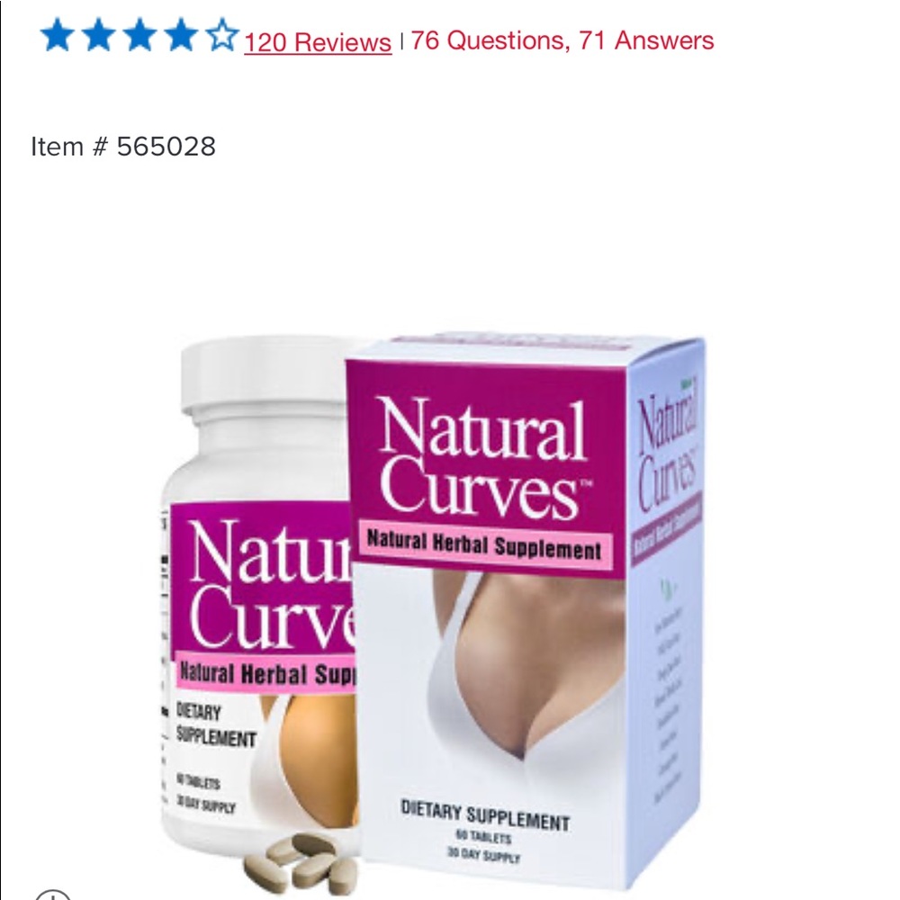 2 Bottles BNIB Natural Curves Breast Enhancement